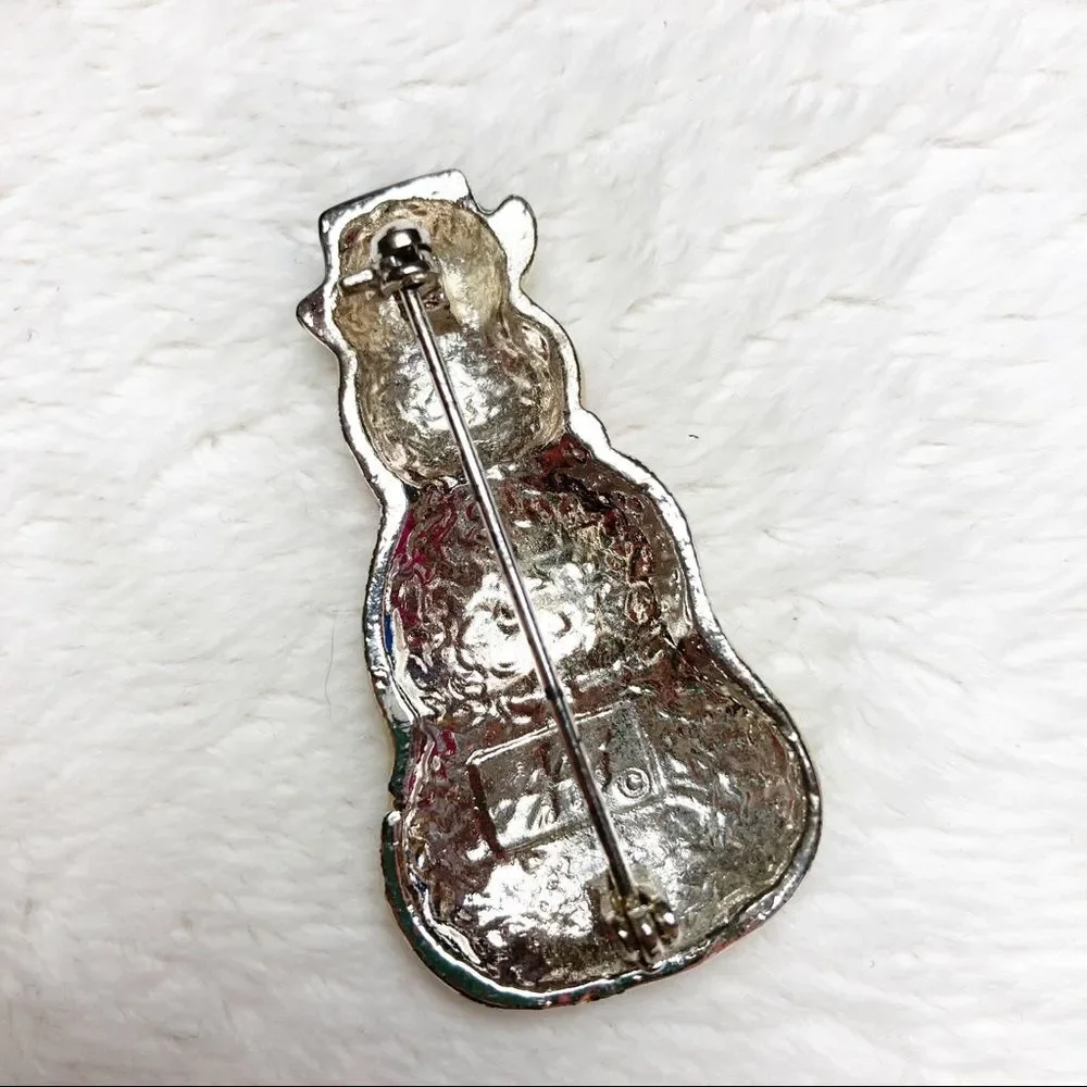 Sparkle snowman pin brooch Christmas festive